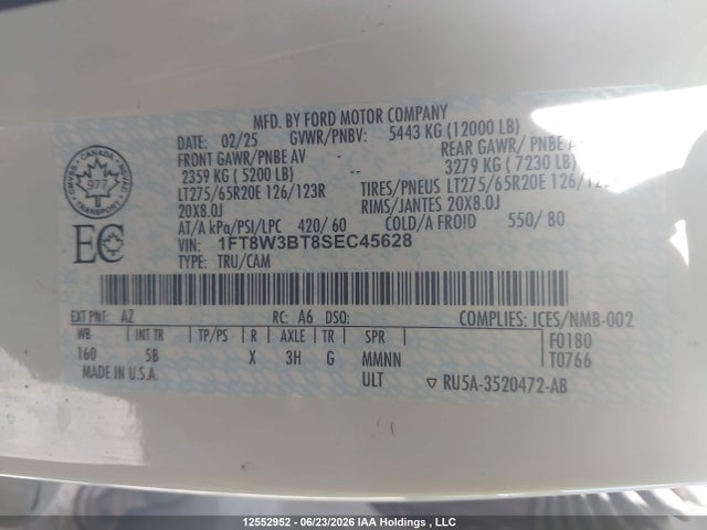 Ford F-350 Lariat 2025 1FT8W3BT8SEC45628 Image 18