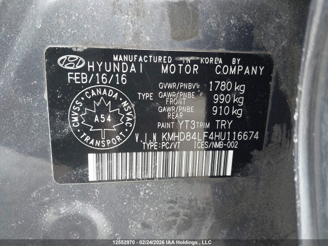 KMHD84LF4HU116674 Hyundai Elantra Se/value/limited