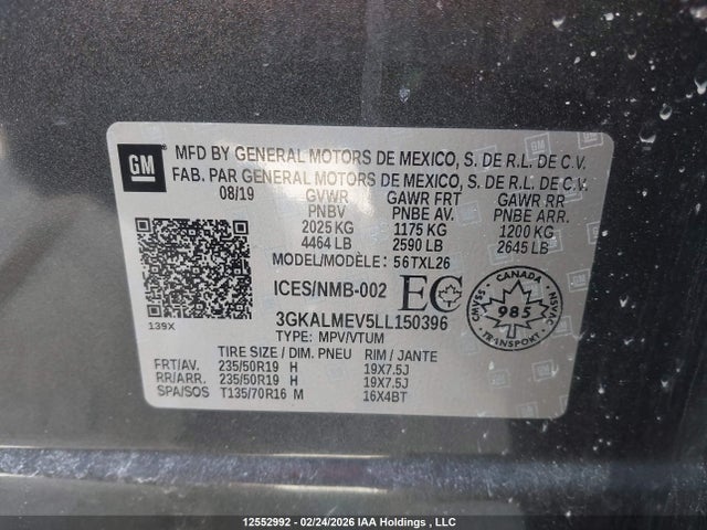 3GKALMEV5LL150396 GMC Terrain Sle