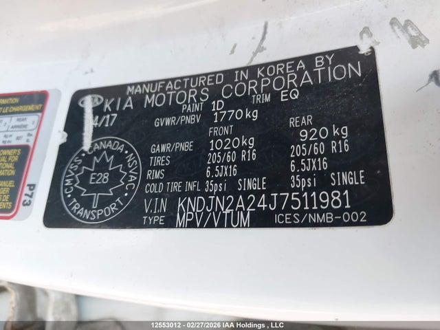 Aukcja sprzedaży 2018 Kia Soul Lx, vin: KNDJN2A24J7511981, numer aukcji: 12553012