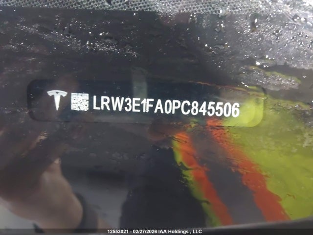 LRW3E1FA0PC845506 Tesla MODEL 3