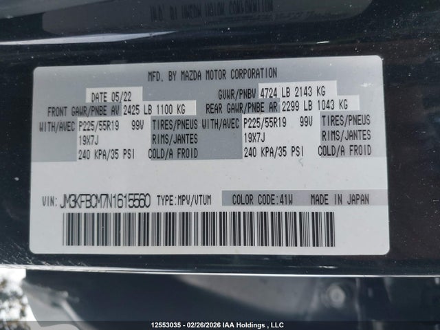 JM3KFBCM7N1615560 Mazda Cx-5 Gs/kuro Edition