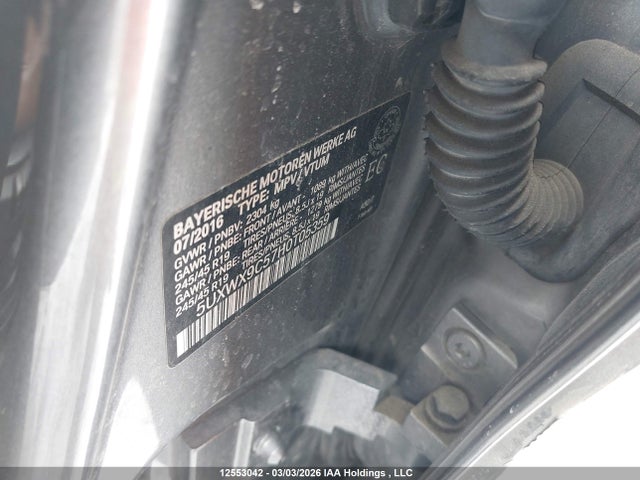 5UXWX9C57H0T05359 BMW X3