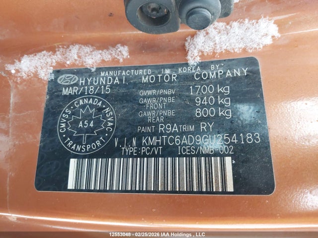 Hyundai Veloster 2016 KMHTC6AD9GU254183 Image 9