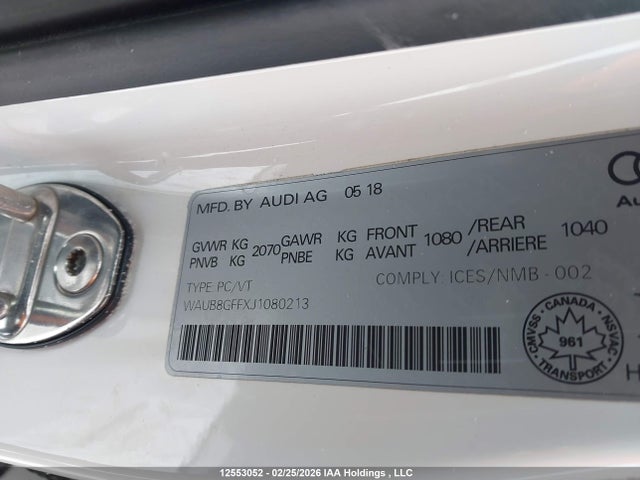 WAUB8GFFXJ1080213 Audi A3