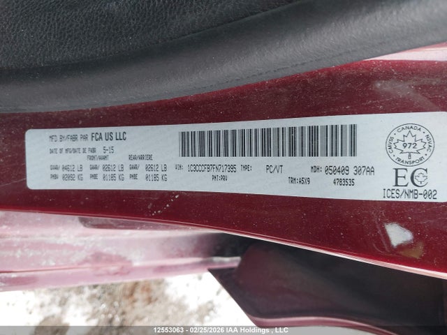 Chrysler 200 LX 2015 1C3CCCFB7FN717395 Image 9
