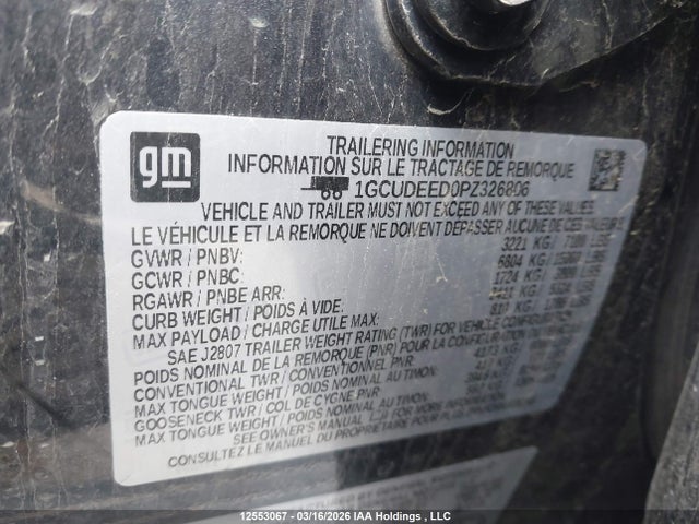 1GCUDEED0PZ326806 Chevrolet Silverado K1500 Rst