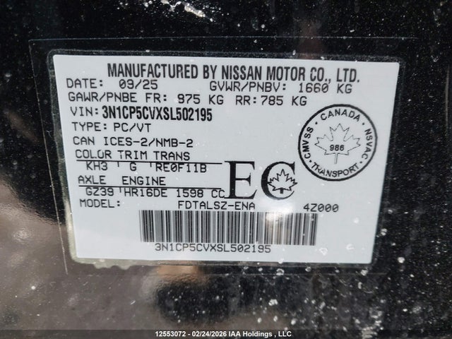 3N1CP5CVXSL502195 Nissan Kicks