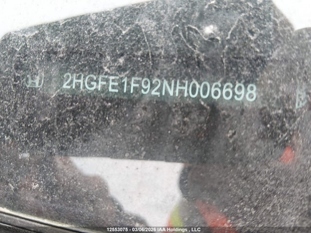 2022 Honda Civic Touring მანქანა იყიდება აუქციონზე, vin: 2HGFE1F92NH006698, აუქციონის ნომერი: 12553075