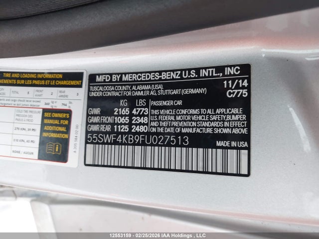 55SWF4KB9FU027513 Mercedes-Benz C 300 4matic