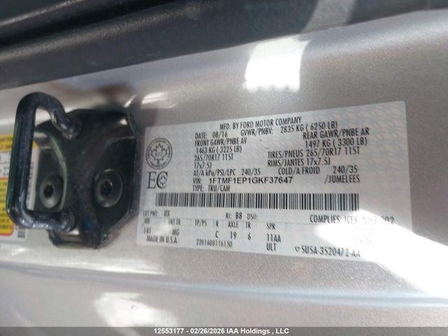 1FTMF1EP1GKF37647 Ford F150