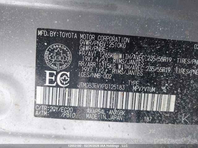 Aukcja sprzedaży 2023 Toyota Rav4 Prime Xse, vin: JTMGB3FVXPD125183, numer aukcji: 12553180