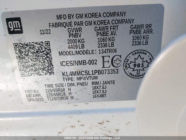 KL4MMCSL1PB073353 Buick Encore Gx Preferred