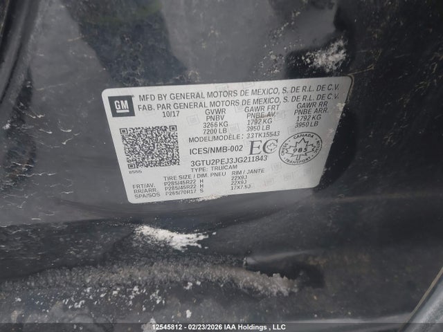 3GTU2PEJ3JG211843 GMC Sierra 1500 Denali