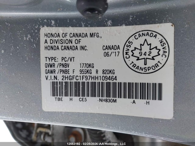 Honda Civic 2017 2HGFC1F97HH109464 Image 19