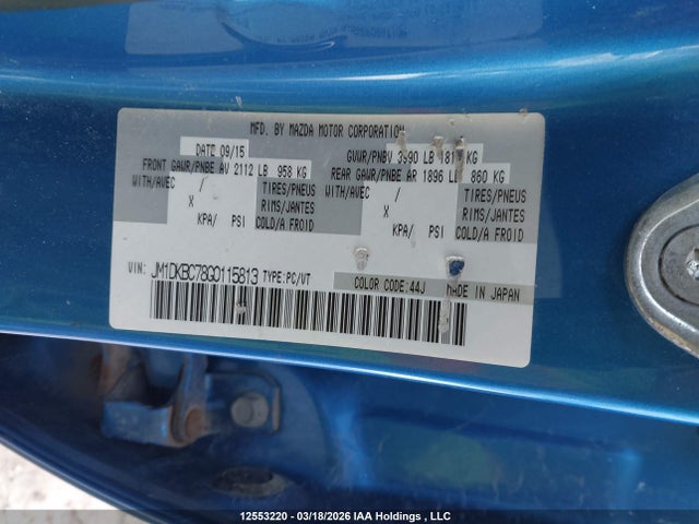 Aukcja sprzedaży 2016 Mazda Cx-3, vin: JM1DKBC78G0115813, numer aukcji: 12553220