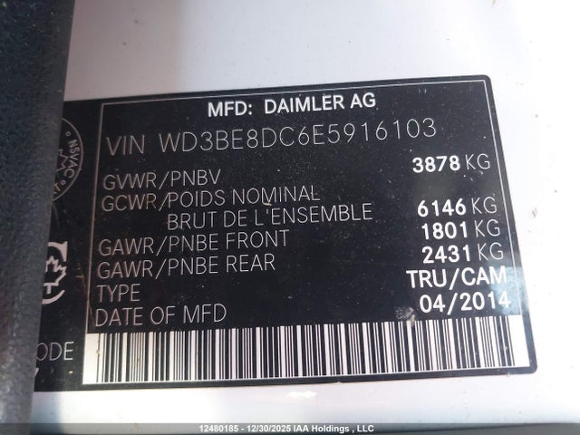 WD3BE8DC6E5916103 Mercedes-Benz Sprinter 2500 High Roof
