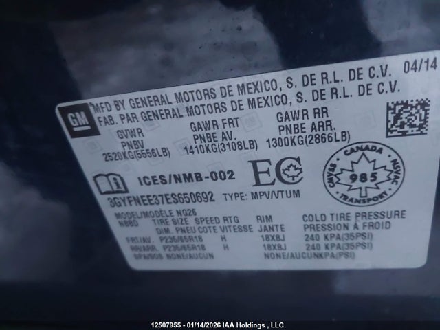 Cadillac SRX LUXURY 2014 3GYFNEE37ES650692 Image 9
