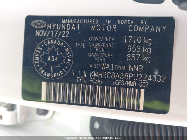 Продаж на аукціоні авто 2023 Hyundai Venue, vin: KMHRC8A38PU224332, номер лоту: 12553252