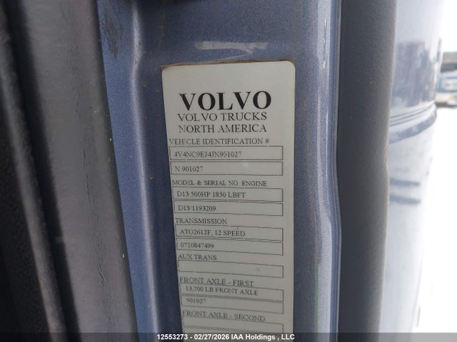 4V4NC9EJ4JN901027 Volvo VNL
