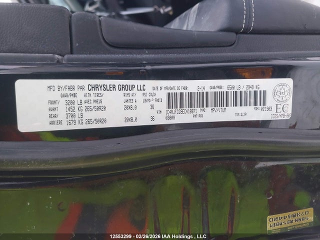 Aukcja sprzedaży 2014 Jeep Grand Cherokee Overland, vin: 1C4RJFCG9EC418871, numer aukcji: 12553299