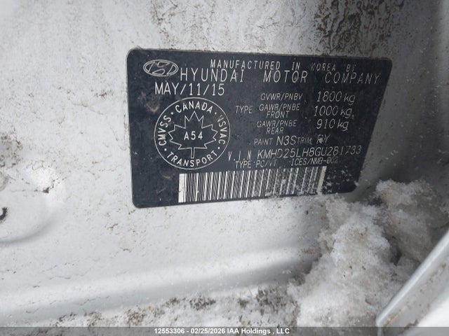 KMHD25LH8GU281733 Hyundai Elantra Gt Gl