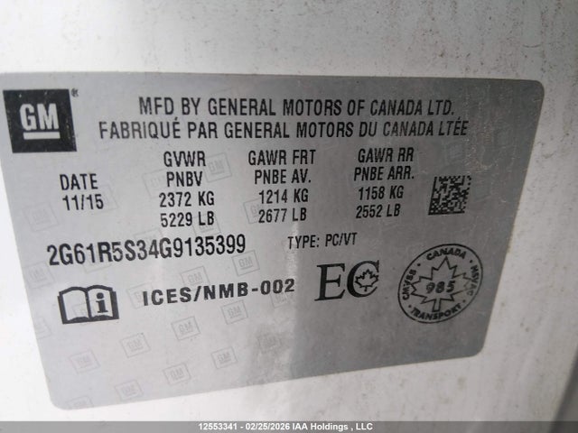 2G61R5S34G9135399 Cadillac Xts Premium Collection