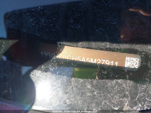 12553342 :رقم المزاد ، 1YVHZ8CH5A5M27911 vin ، 2010 Mazda 6 I مزاد بيع