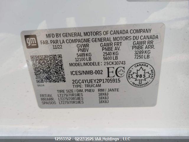 Продажа на аукционе авто 2023 Chevrolet Silverado K3500 Ltz, vin: 2GC4YUEY2P1705915, номер лота: 12553352