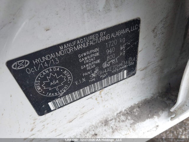 Продаж на аукціоні авто 2013 Hyundai Elantra, vin: 5NPDH4AE7DH434954, номер лоту: 12553360