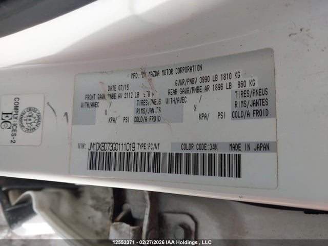 2016 Mazda Cx-3 Gt მანქანა იყიდება აუქციონზე, vin: JM1DKBD73G0111019, აუქციონის ნომერი: 12553371
