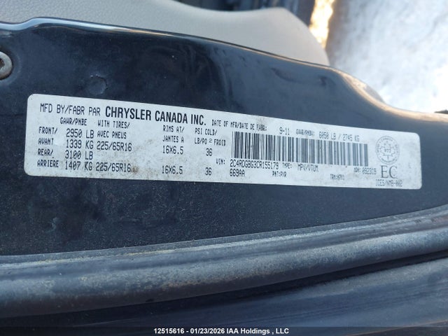 Aukcja sprzedaży 2012 Dodge Grand Caravan Se/sxt, vin: 2C4RDGBG3CR155179, numer aukcji: 12515616