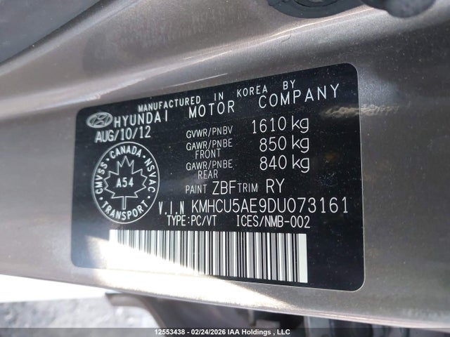 Продаж на аукціоні авто 2013 Hyundai Accent Gls/se, vin: KMHCU5AE9DU073161, номер лоту: 12553438