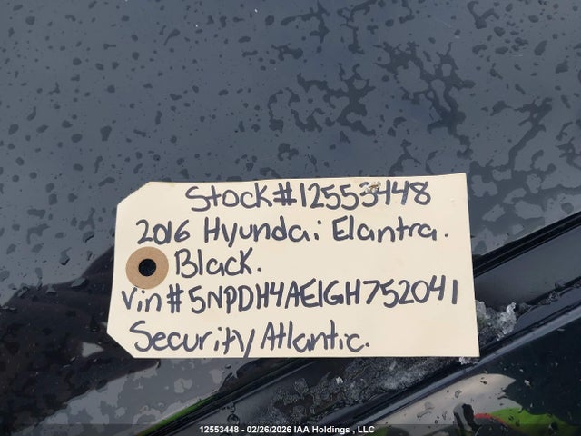 Продажа на аукционе авто 2016 Hyundai Elantra L+, vin: 5NPDH4AE1GH752041, номер лота: 12553448