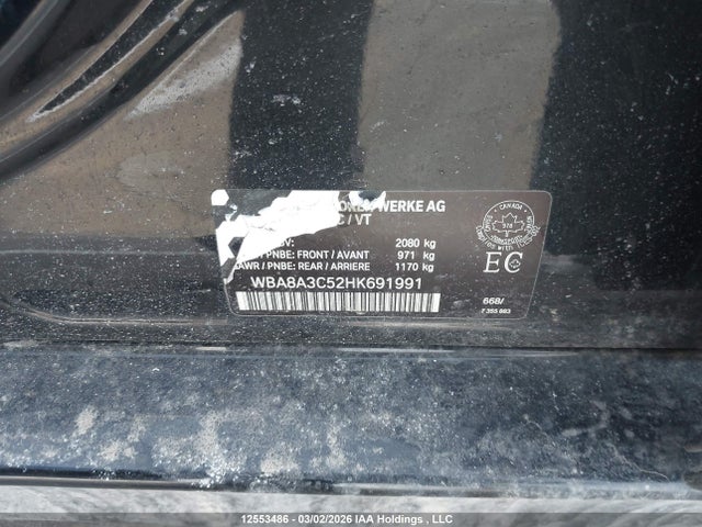 BMW 320 XI 2017 WBA8A3C52HK691991 Image 9