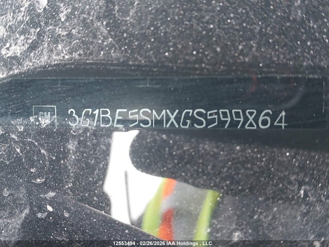 3G1BE5SMXGS599864 Chevrolet Cruze Lt Auto