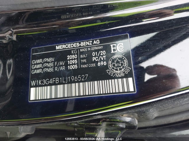 W1K3G4FB1LJ196527 Mercedes-Benz A 220 4matic