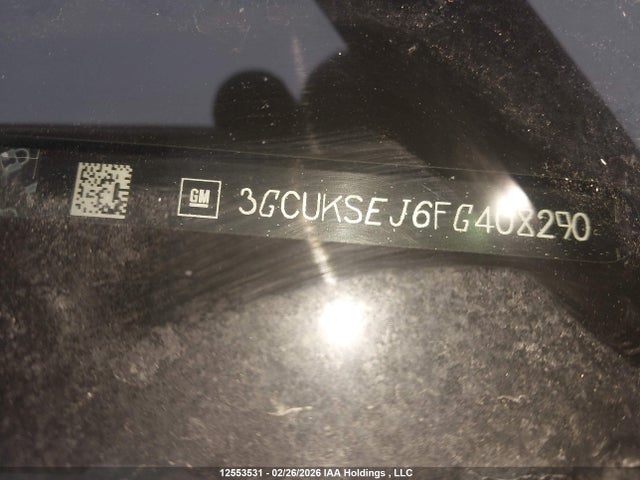 12553531 :رقم المزاد ، 3GCUKSEJ6FG408290 vin ، 2015 Chevrolet Silverado K1500 Ltz مزاد بيع
