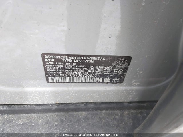 5UXKS4C57J0Y20027 BMW X5 Xdrive35d
