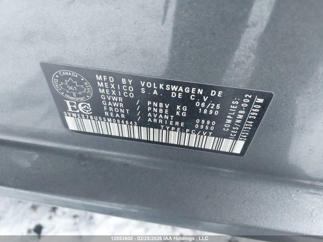 Volkswagen JETTA SE 2025 3VWEX7BU5SM094643 Image 9