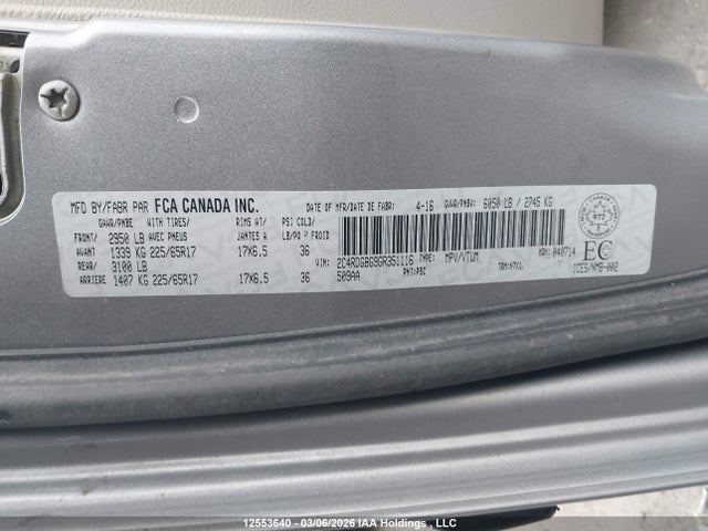 Продаж на аукціоні авто 2016 Dodge Grand Caravan, vin: 2C4RDGBG9GR351116, номер лоту: 12553640