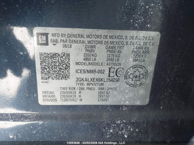3GKALXEX6KL154250 GMC Terrain Denali