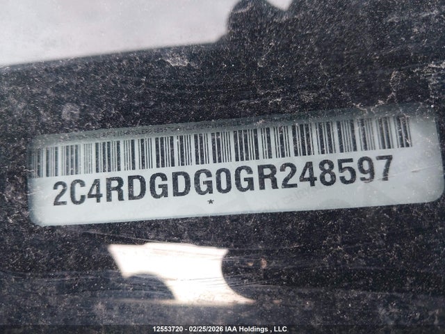 Aukcja sprzedaży 2016 Dodge Grand Caravan Crew, vin: 2C4RDGDG0GR248597, numer aukcji: 12553720