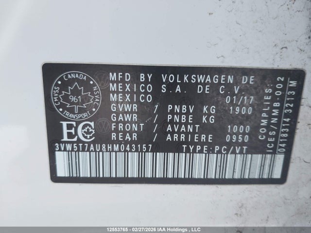 3VW5T7AU8HM043157 Volkswagen Golf Gti 5-door Autobahn
