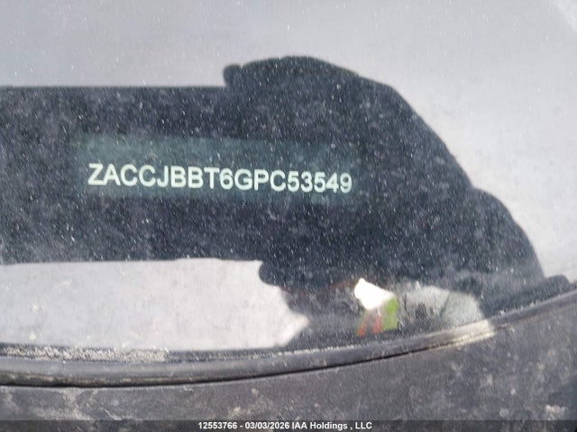 Продаж на аукціоні авто 2016 Jeep Renegade, vin: ZACCJBBT6GPC53549, номер лоту: 12553766