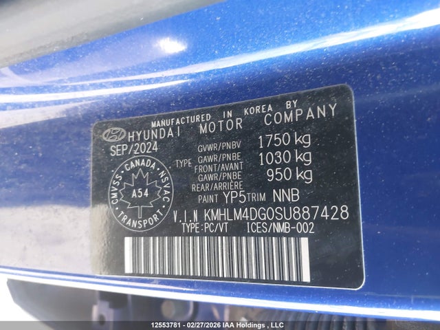 KMHLM4DG0SU887428 Hyundai Elantra Sel Sport