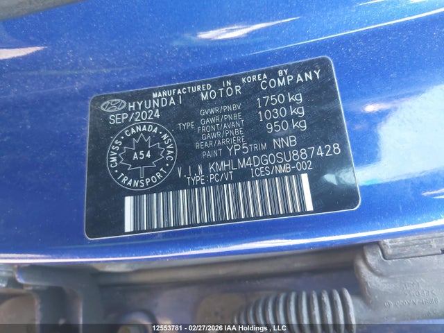 KMHLM4DG0SU887428 Hyundai Elantra Sel Sport