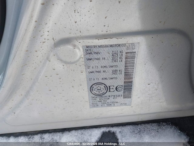 5N1AT2MV2FC879503 Nissan Rogue