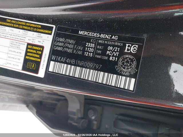 W1KAF4HB1NR009797 Mercedes-Benz C 300 4matic