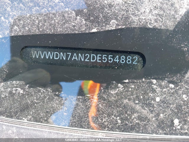 12553843 :رقم المزاد ، WVWDN7AN2DE554882 vin ، 2013 Volkswagen Passat Cc Highline مزاد بيع